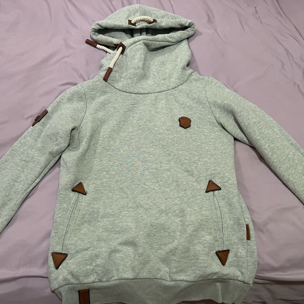 Naketano sweater, light green/blue. Size small, runs small .